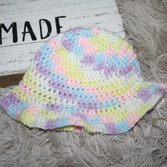 🌞 CROCHET SUN BRIM HAT · 0–3 MO 🌞 - Picture 3 of 4